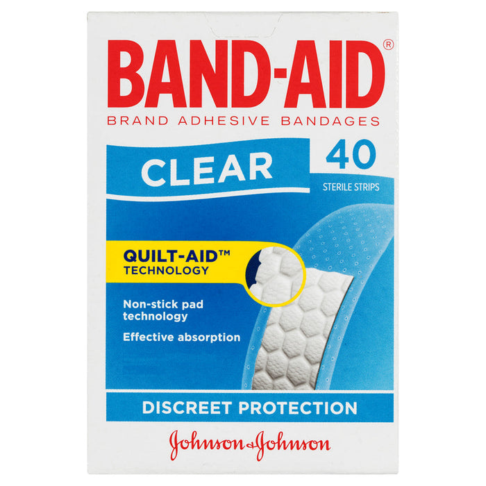 BandAid Clear Strips 40s