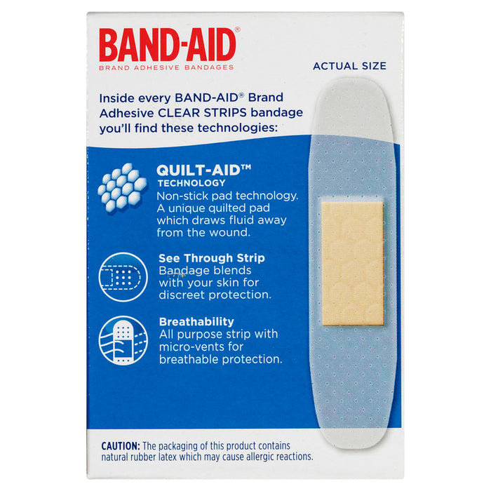 BandAid Clear Strips 40s