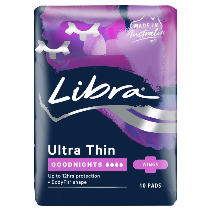 Libra Pads Ultra Thin GOODNIGHTS 10 With Wings