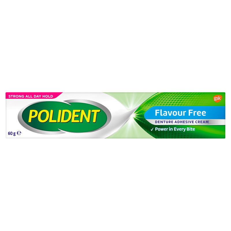 Polident Denture Adhesive Cream 60g Flavour Free
