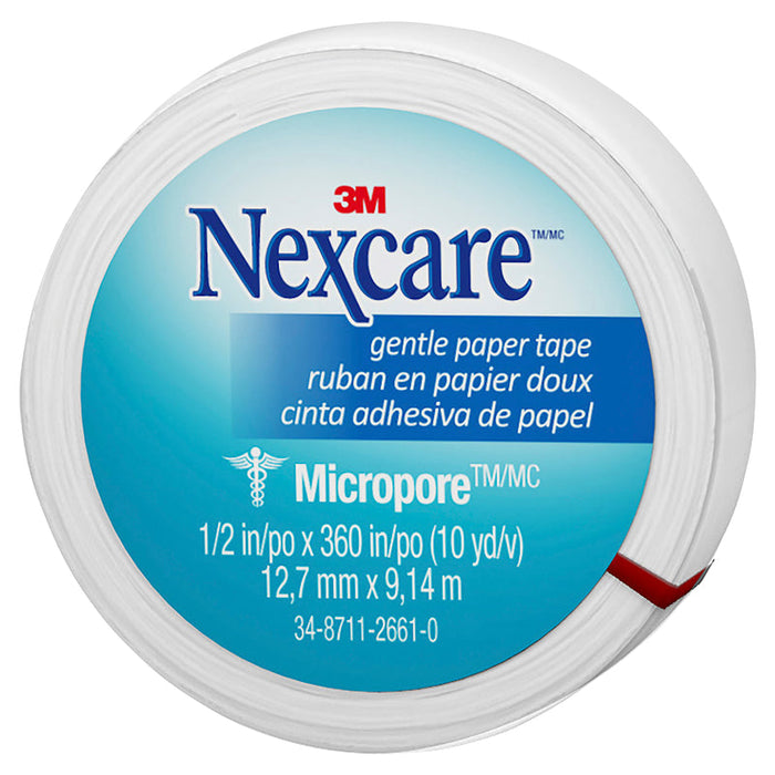 Nexcare - Micropore Paper Tape - 12.7mm x 9.14m - White