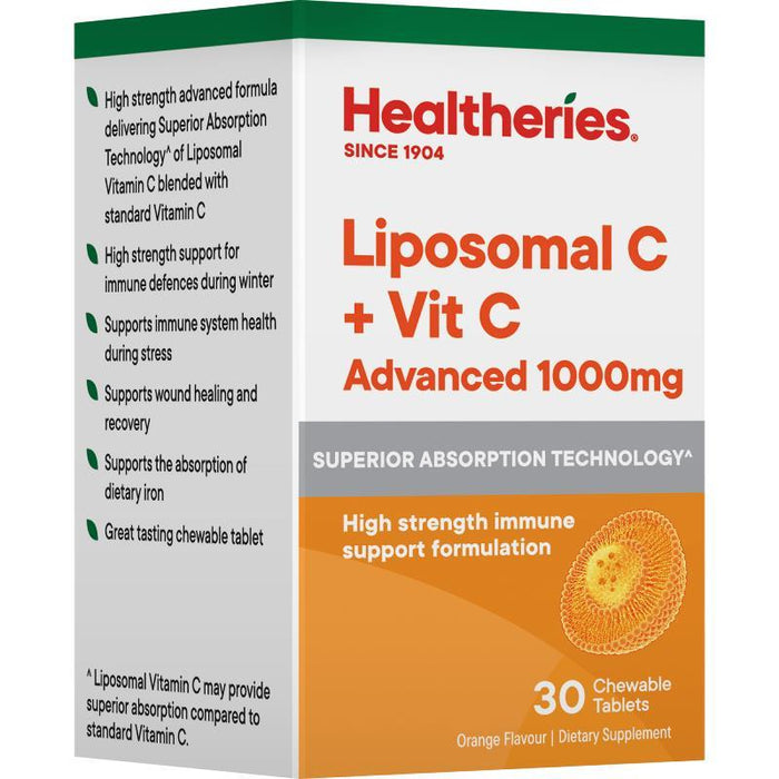 Healtheries Liposomal Vit C 1000mg 30tabs