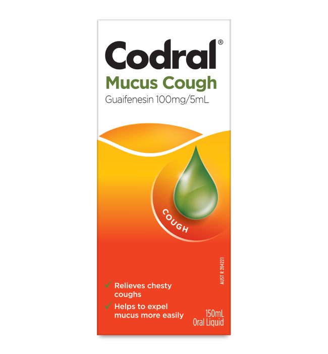 Codral Relief Mucus Cough Liquid Honey Lemon Flavour 150mL