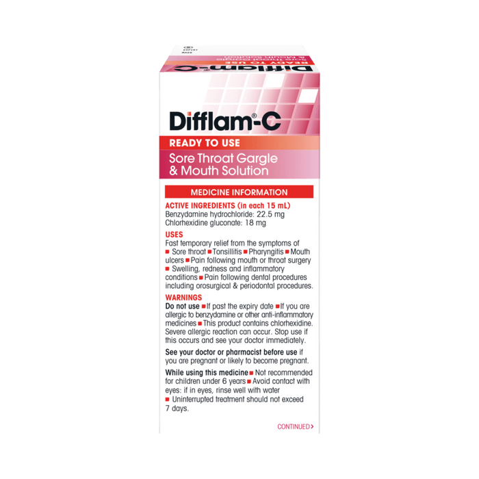 Difflam C Anti-Inflammatory Antiseptic Solution 100ml