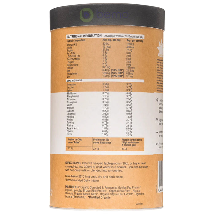 Amazonia Raw Protein Isolate Vanilla 1kg