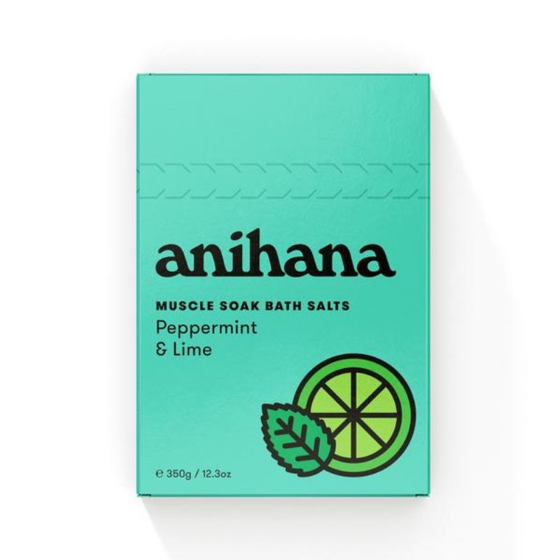 Anihana Muscle Soak Bath Salts Peppermint and Lime 350g