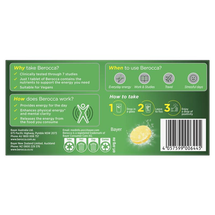 Berocca Energy Effervescent Tablets 30 - MANGO & ORANGE