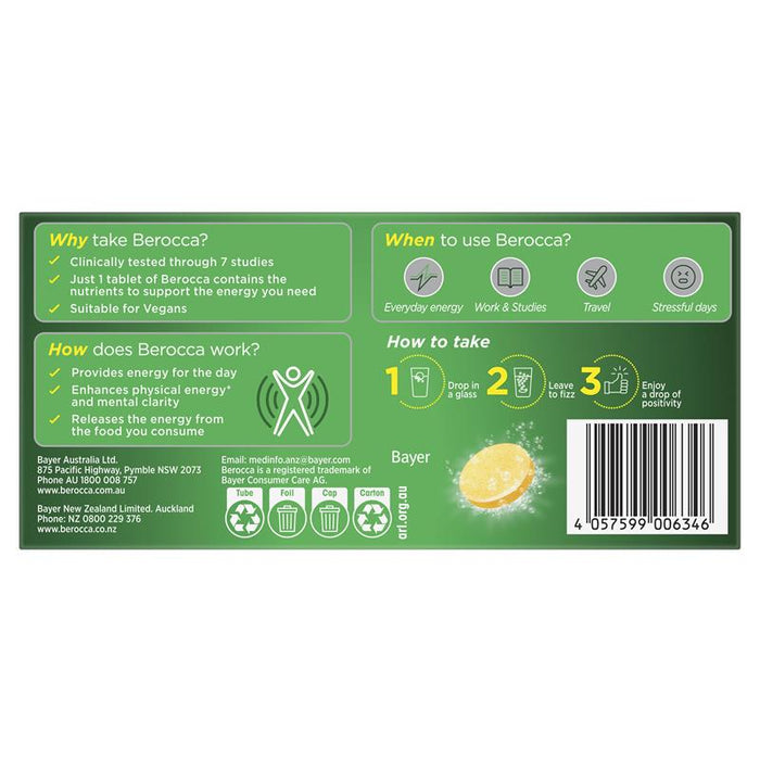 Berocca Energy Effervescent Tablets 30 - ORANGE