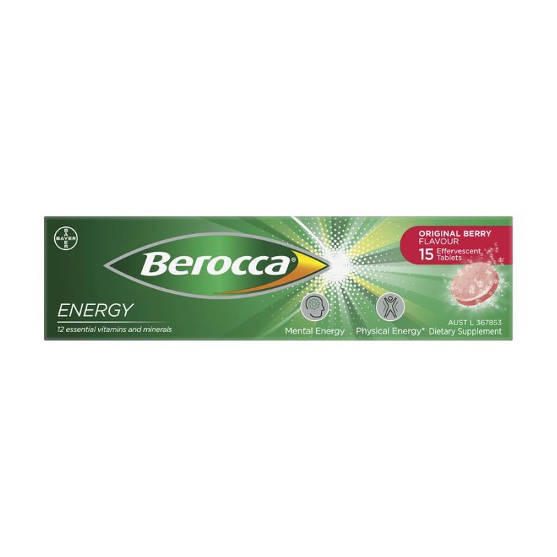 Berocca Energy Original Berry 15 Effervescent Tablets