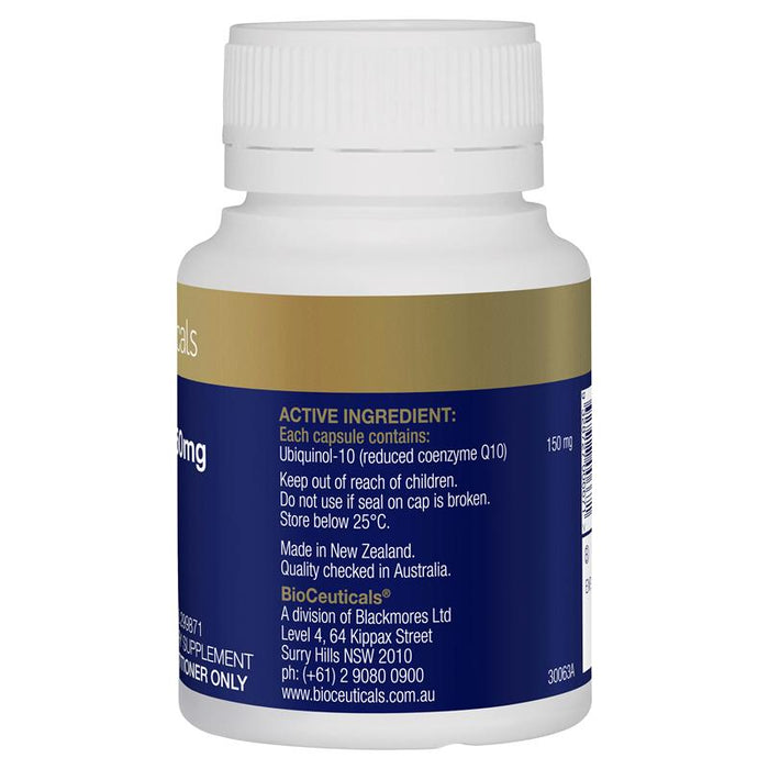 BioCeuticals Ubiquinol BioActive 150mg Capsules 30