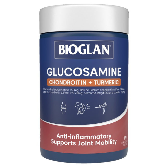 Bioglan Glucosamine Chondroitin + Turmeric Tablets 120