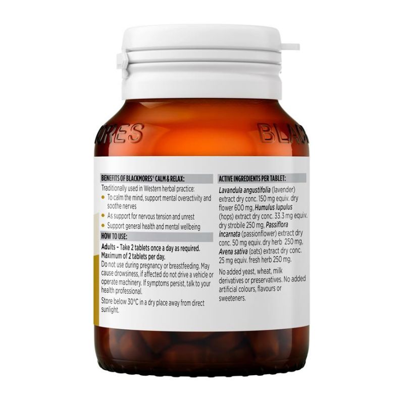 Blackmores Calm & Relax 60 Tablets