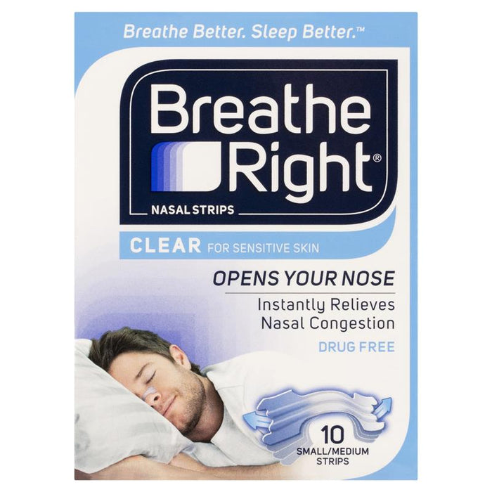 Breathe Right Nasal Strips 10 - Clear Small/Medium