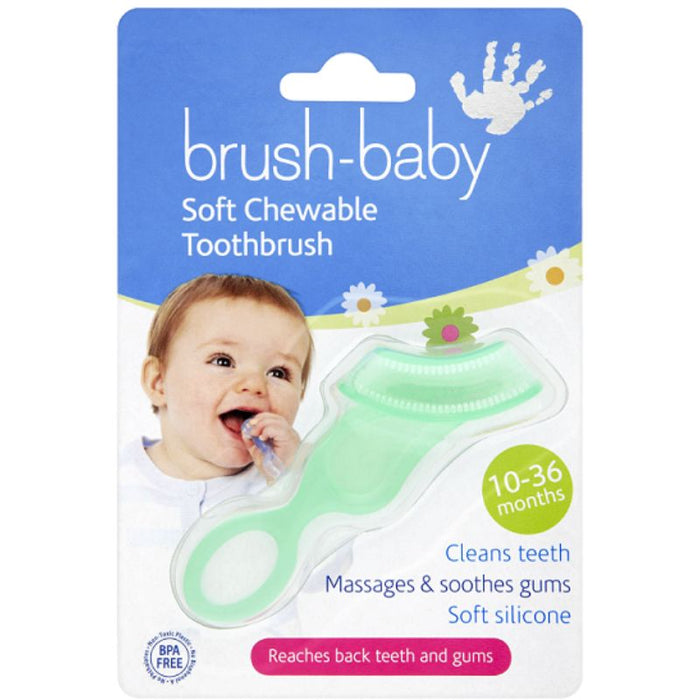 Brush Baby Soft Chewable Toothbrush Teether Teal