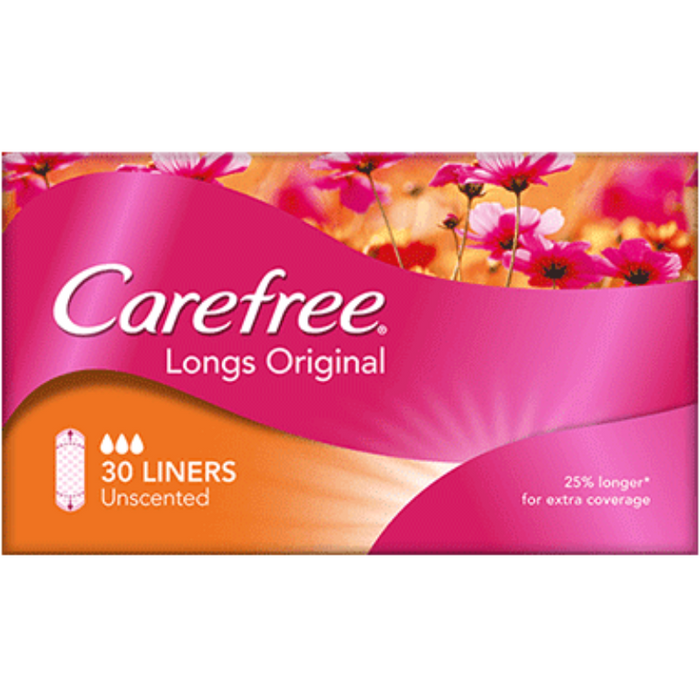 Carefree Longs Original Liners 30 Unscented