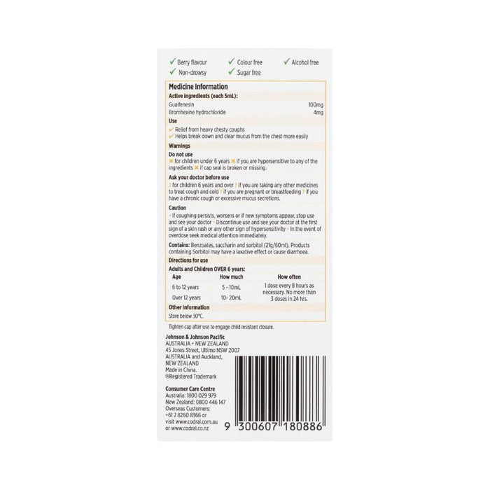 Codral Mucus Cough Forte Strength 200ml