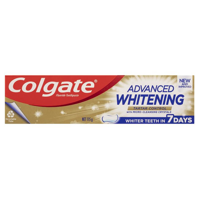 Colgate Tarter Control Toothpaste Colgate Advanced Whitening + Tartar Control Toothpaste 115g — Highbrook ...
