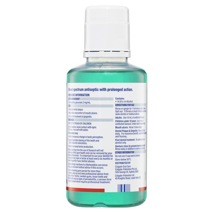 Colgate Savacol Antiseptic Mouth & Throat Rinse 300ml - Mint