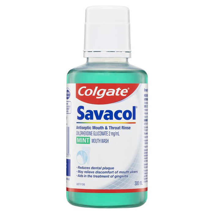 Colgate Savacol Antiseptic Mouth & Throat Rinse 300ml - Mint