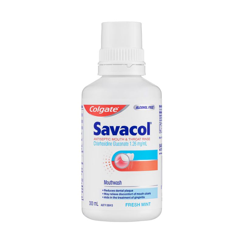 Colgate Savacol Antiseptic Mouth & Throat Rinse Fresh Mint 300ml