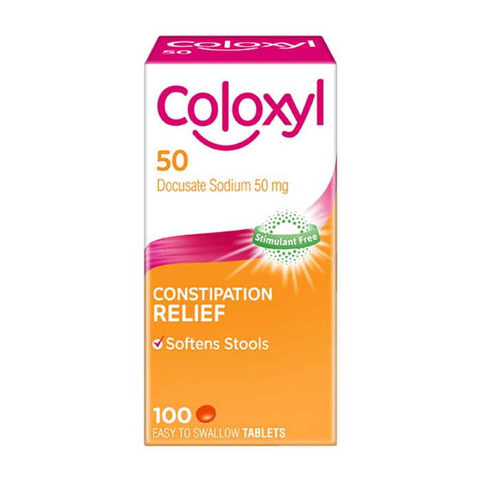 Coloxyl 50mg Constipation Relief Tablets 100