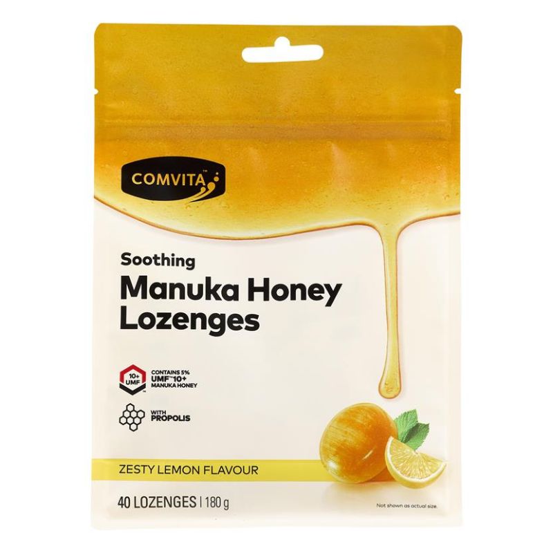 Comvita Manuka Honey Lozenges With Propolis & Lemon 40 Lozenges