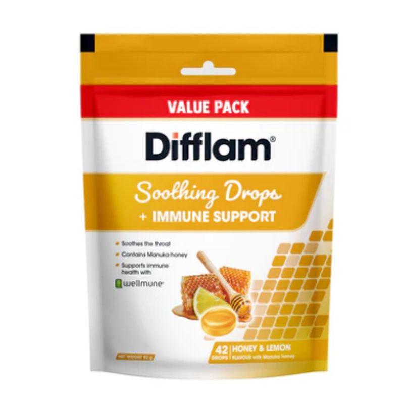 Difflam Drops and Immune Support Honey & Lemon 42s