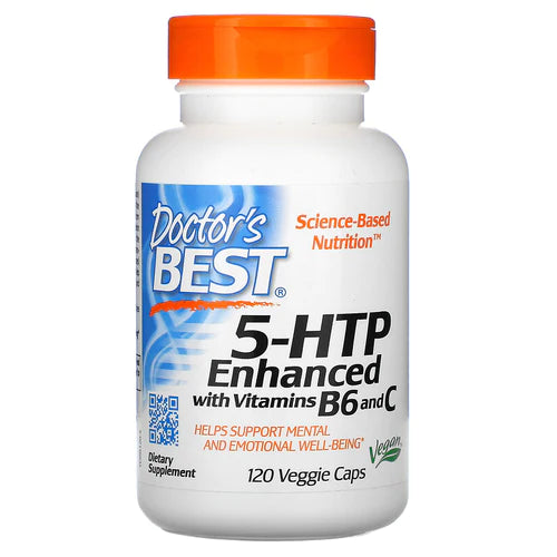 Doctors Best - 5-HTP 100mg Enhanced with Vitamins B6 & C Capsules 120