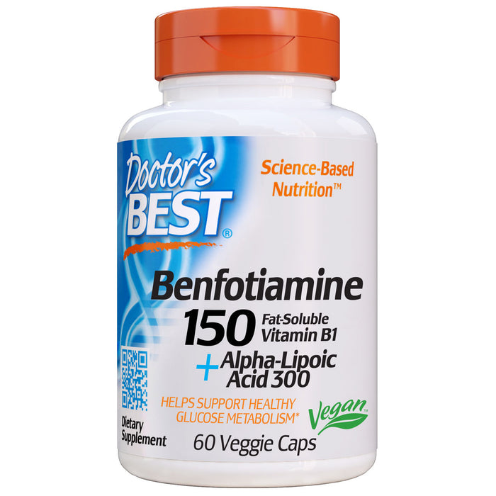 Doctors Best - Benfotiamine 150 + Alpha Lipoic Acid 300 VegeCaps 60