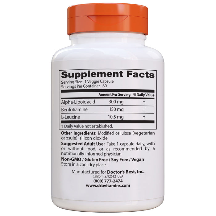 Doctors Best - Benfotiamine 150 + Alpha Lipoic Acid 300 VegeCaps 60