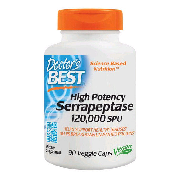 Doctors Best - High Potency Serrapeptase Capsules 90