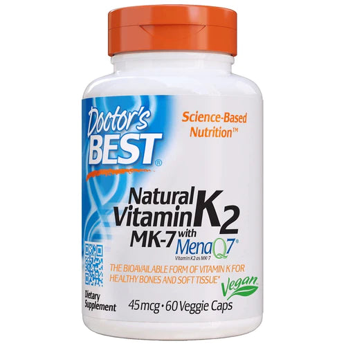 Doctors Best - Natural Vitamin K2 MenaQ7 45mcg Capsules 60