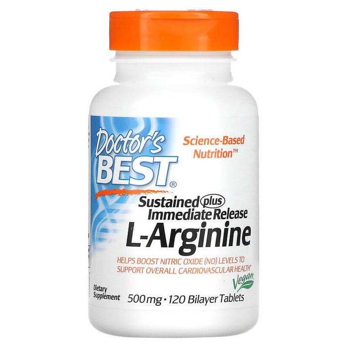 Doctors Best - Sustained + Immediate Release L-Arginine Tablets 120