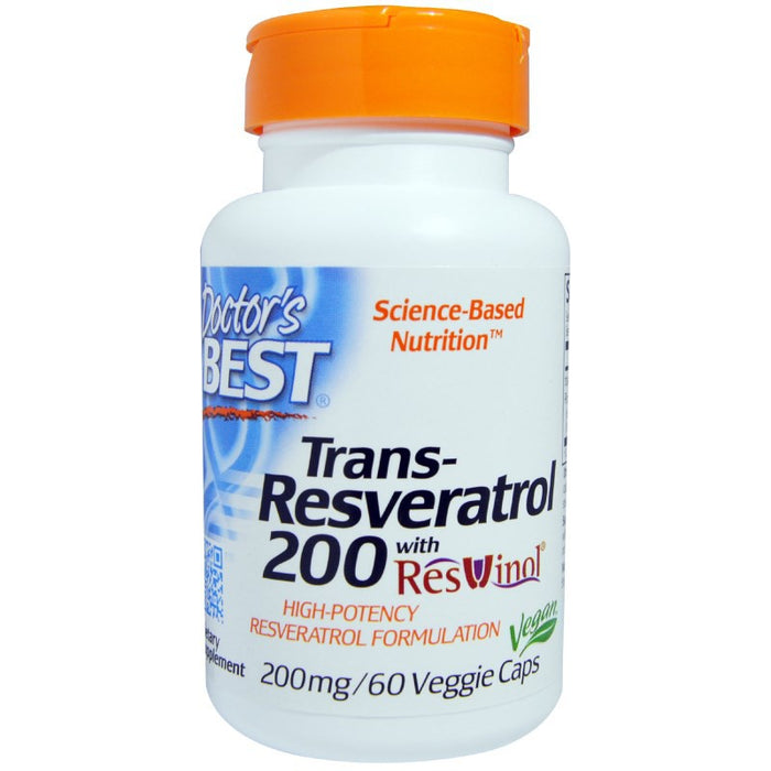 Doctors Best - Trans-Reveratrol 200 with ResVinol VegeCaps 60