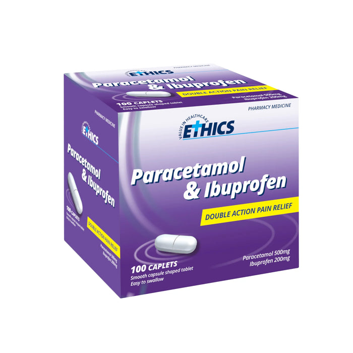 ETHICS Paracetamol & Ibuprofen Caplets 100