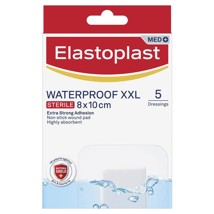 Elastoplast Waterproof XXL Sterile 8x10cm Dressings 5