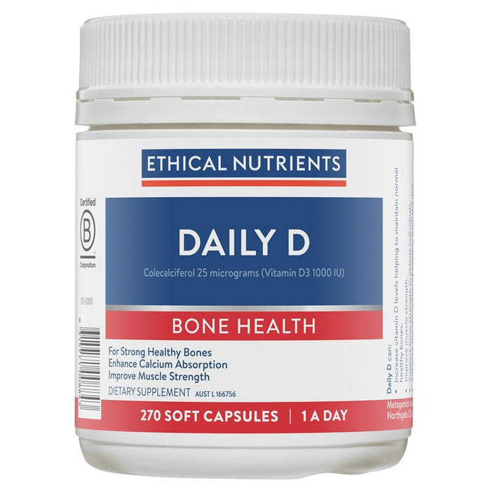 Ethical Nutrients Bone Health - Daily D Capsules 270