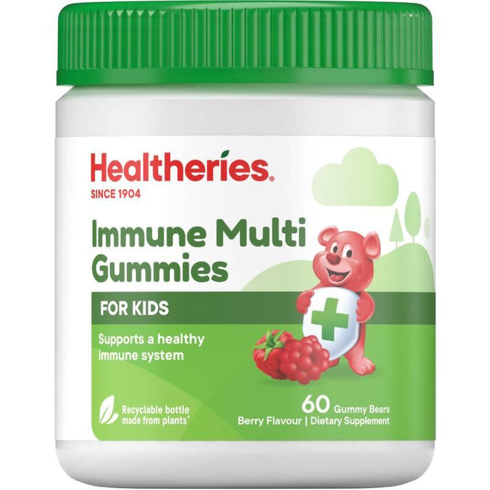 Healtheries Immune Multi Gummies for Kids 60 Gummy Bears - Berry