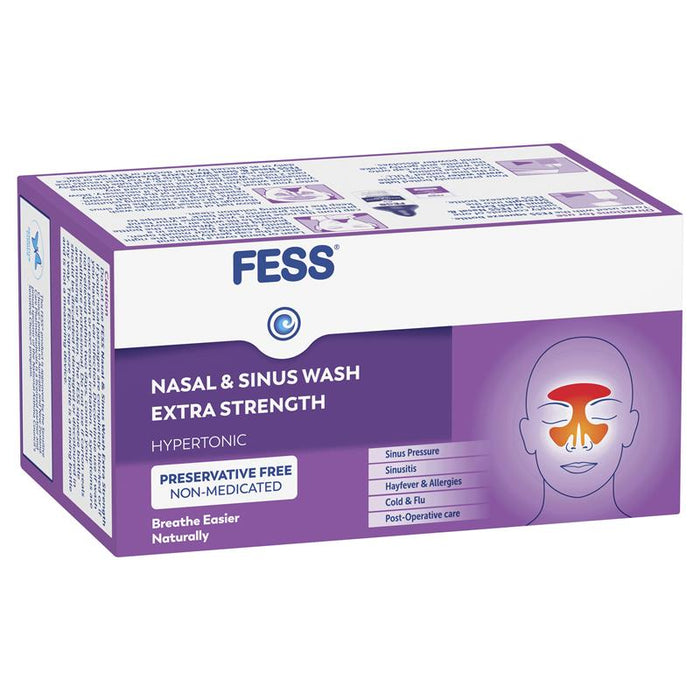 FESS Nasal & Sinus Wash Extra Strength Saline Sachets X24 - REFILL