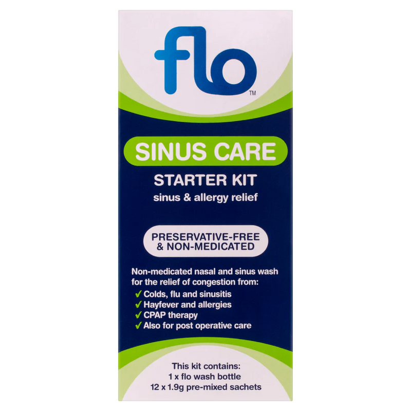 Flo Sinus Care Starter Kit Bottle + Sachets 12x 1.9g