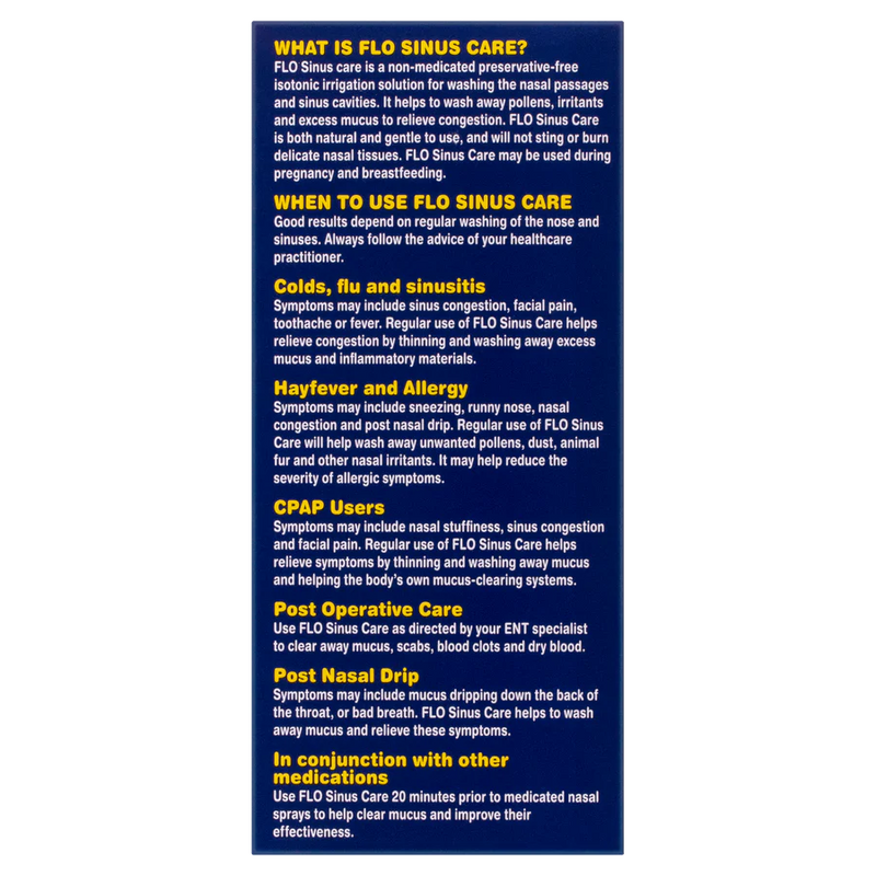 Flo Sinus Care Starter Kit Bottle + Sachets 12x 1.9g