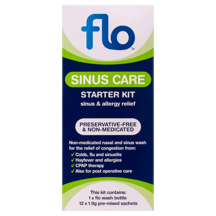 Flo Sinus Care Starter Kit Bottle + Sachets 12x 1.9g