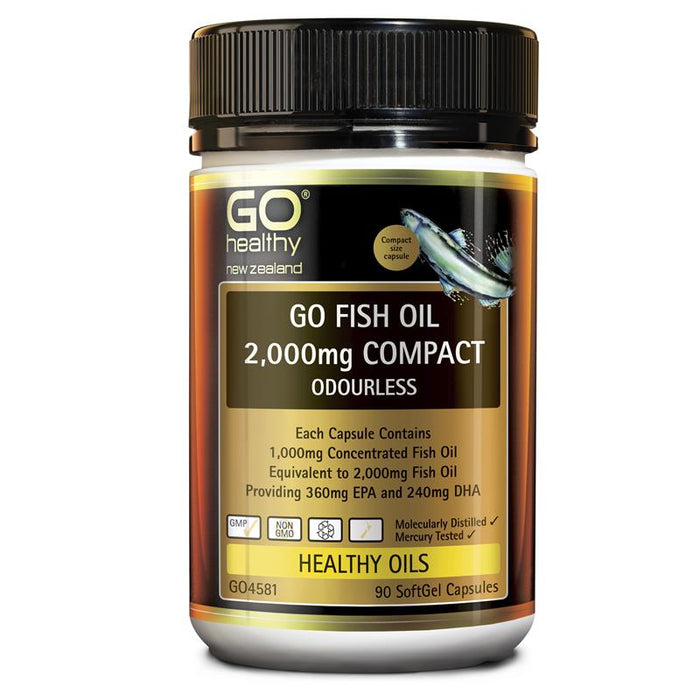 GO Healthy GO Fish Oil 2000mg Compact Capsules 200