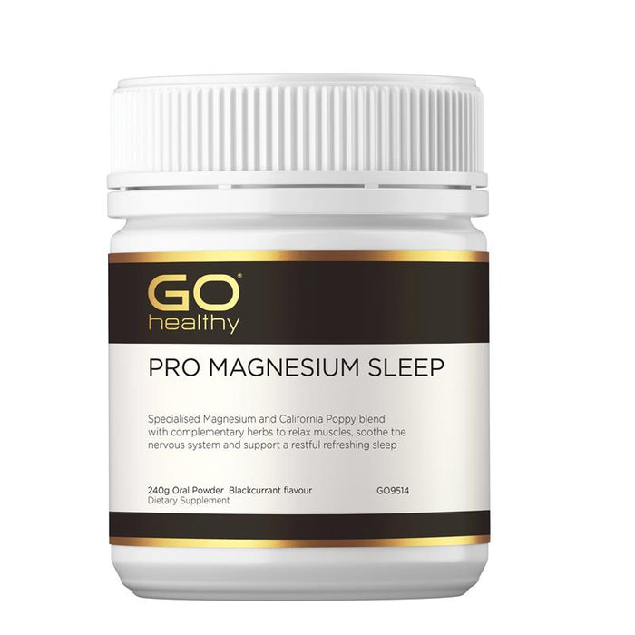 GO Healthy PRO Magnesium Sleep Powder 240g - Blackcurrant