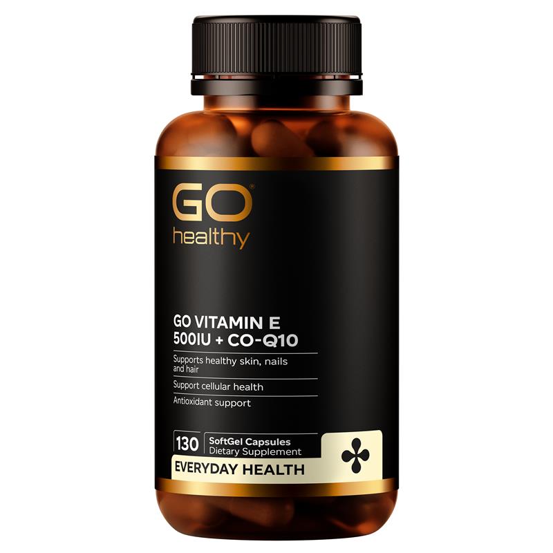 GO Healthy GO Vitamin E 500IU Plus Co-Q10 Capsules 130