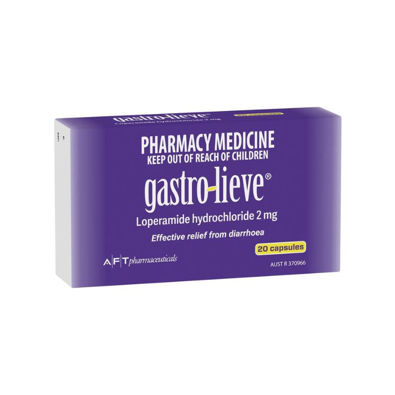 Gastro-Lieve Loperamide Hydrochloride 2mg 20 Capsules