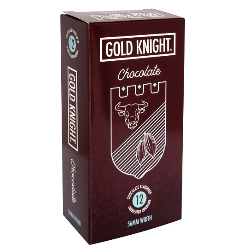 Gold Knight Condoms 56mm 12 Pk Chocolate