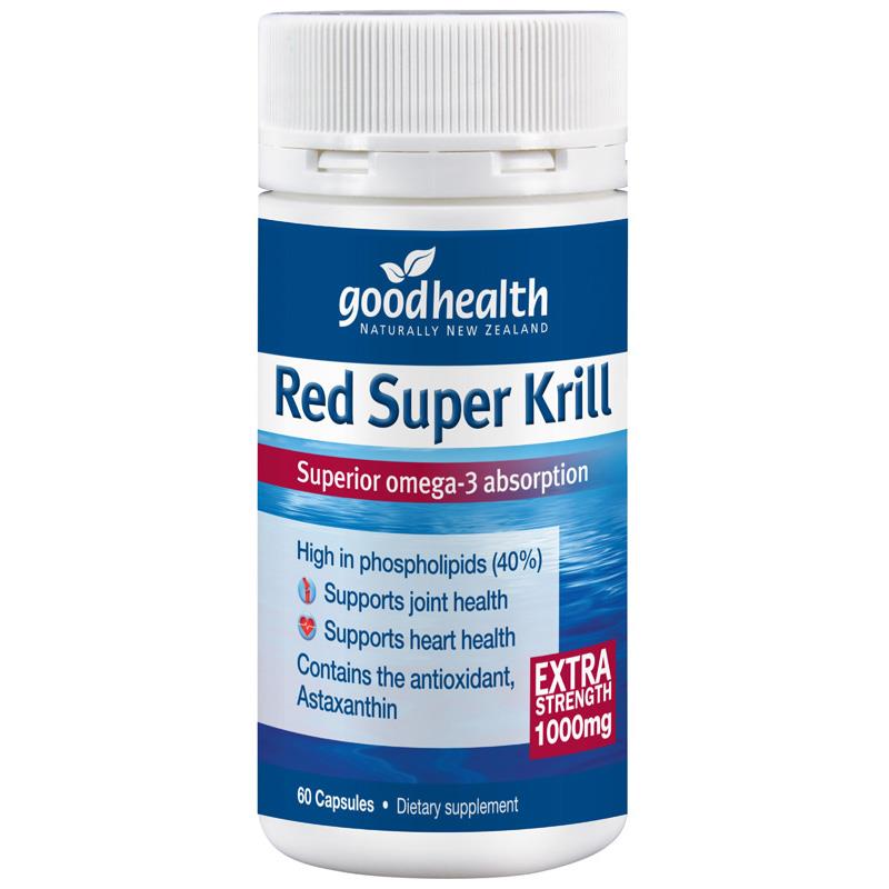 Good Health Red Super Krill 1000mg Capsules 60