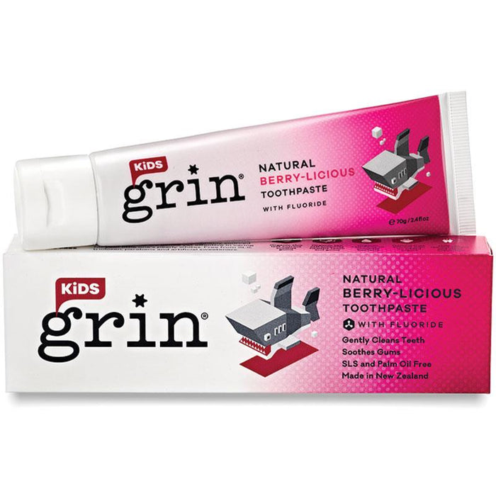 Grin Kids 100 Natural Strawberry Toothpaste 75g