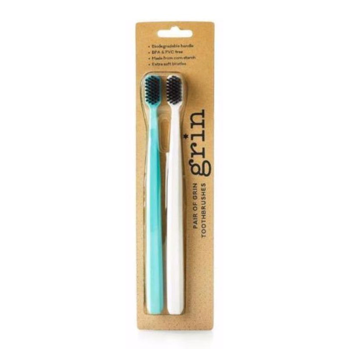 Grin Toothbrush 2 Pack Ivory Desert Mint